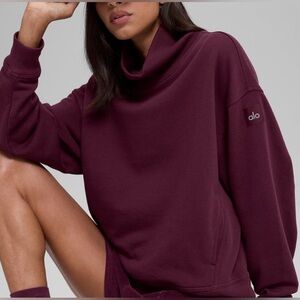 ALO Yoga Burgundy Cowl Neck Sweater